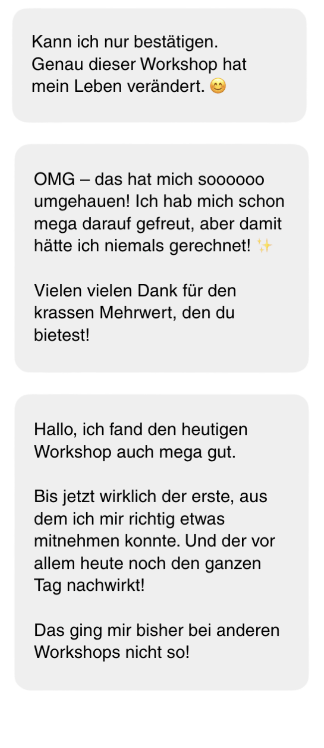 Workshop Testimonials